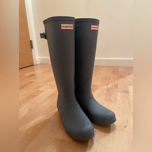 Hunter Women's Adjustable Tall Rain Boot, Slate Blue, great condition, size 6